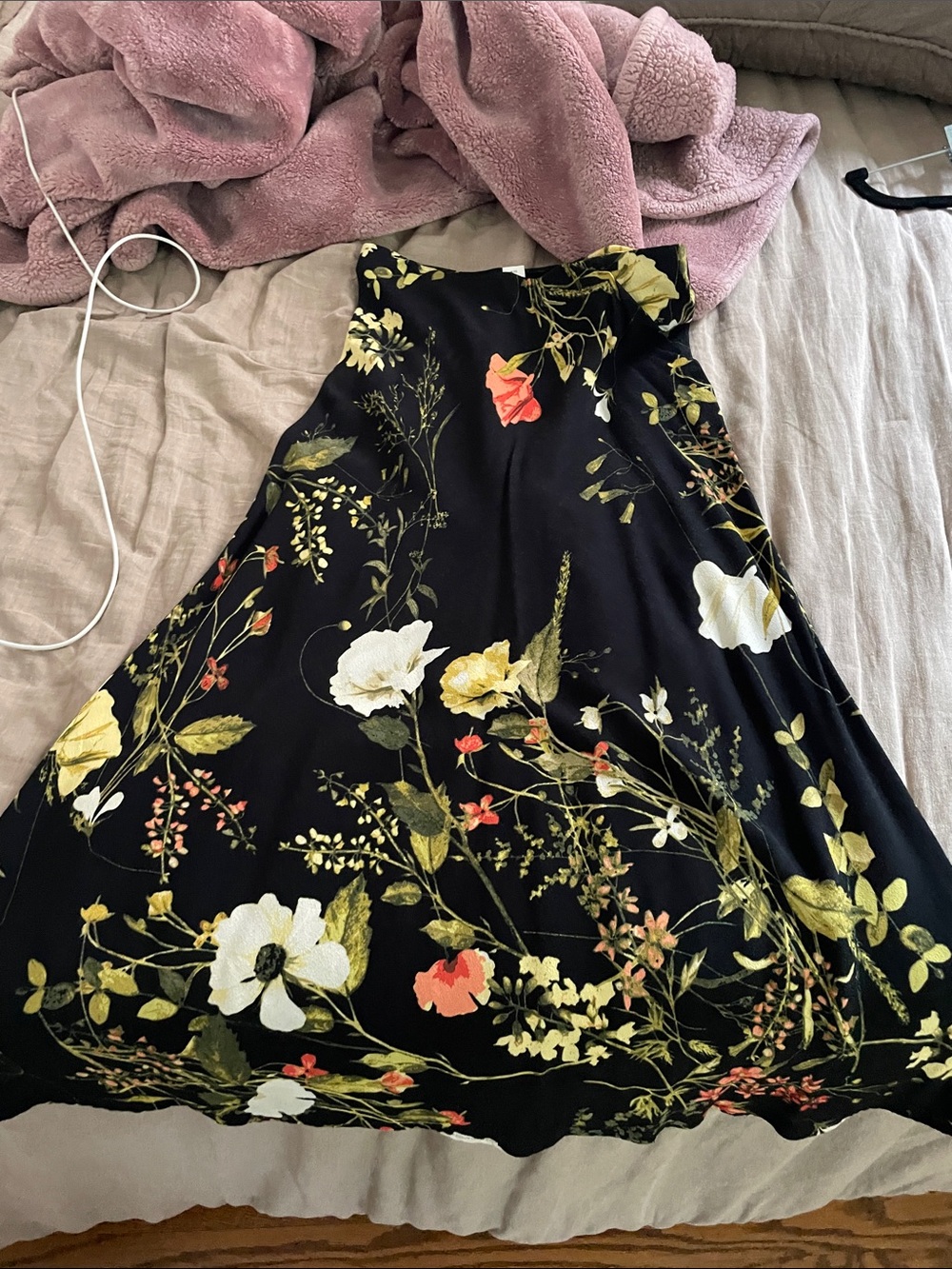 H&M Maxi Skirt with Floral Print